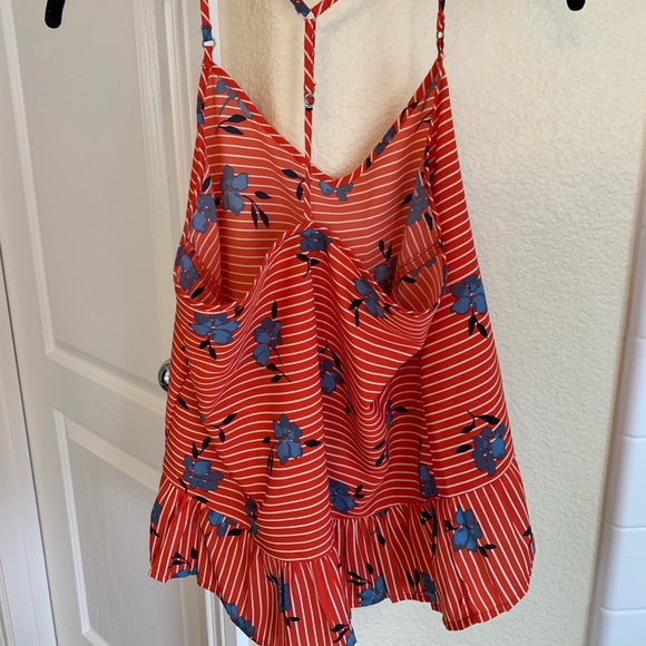 Abercrombie & Fitch Red patterned tank - Picture 3 of 4